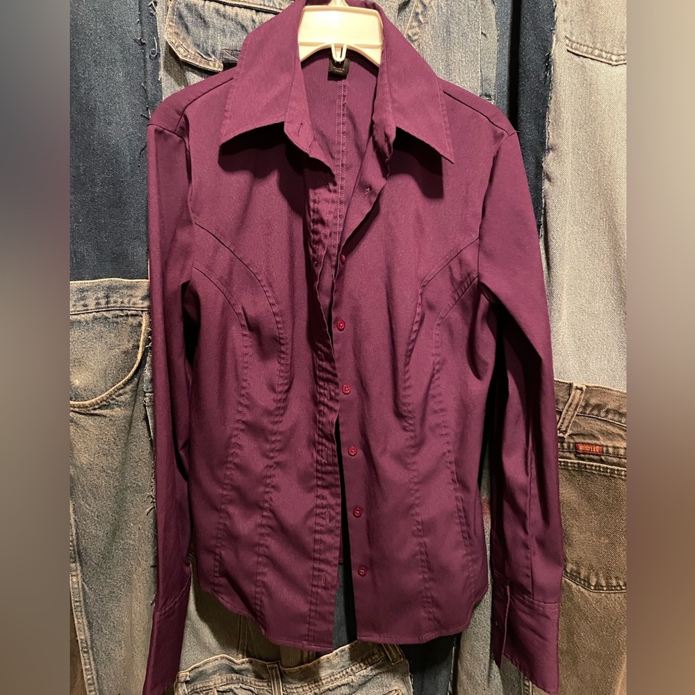 Purple EXPRESS Stretch Blouse